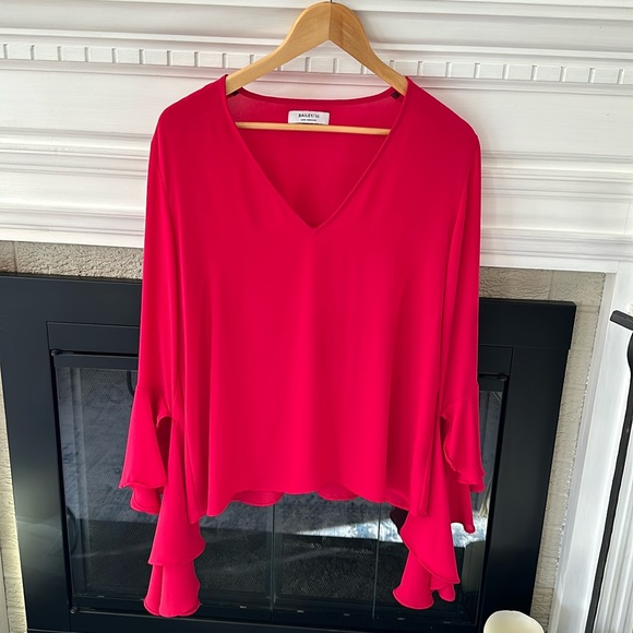 Bailey 44 bell sleeve red large top - Picture 2 of 5